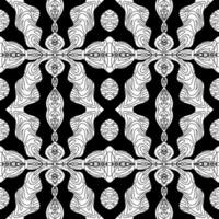 a black and white pattern, with a large design vector