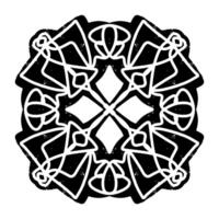 a black and white, design with a celtic pattern vector
