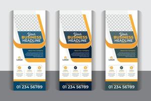 Unique and modern style, Professional business roll up banner vertical template, pull up, business agency display banner vector