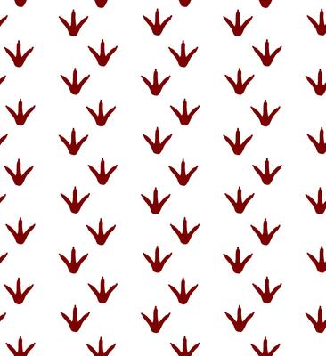 animal rooster foot print graphic line illustration seamless pattern on transparent background