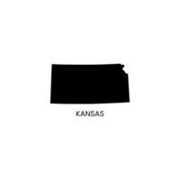 Kansas map icon on isolated white background vector