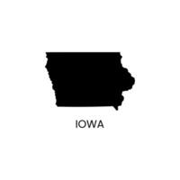 Iowa map design templates isolated on white background. vector