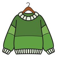 Sweater with Cozy and Detailed Features vector