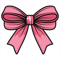 Beautiful Pink Bow with Elegant and Delicate Features vector