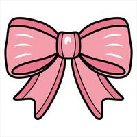 Pink Bow with Elegant and Delicate Features vector
