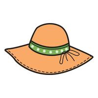 Hat with Detailed and Artistic Features vector