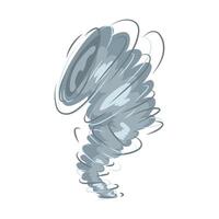 Tornado swirl in flat design. Bad weather with air twister whirlwind. illustration isolated. vector