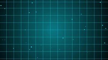 Cyan Color Grid with Particles video