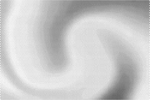 Dotted gradient pattern. Halftone textured effect. Grunge noisy abstract bg. Wavy radial grainy elements on white backdrop. Radiate shade with pixels vector
