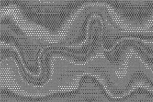 Wavy bitmap pattern background with pixel. Gradient dotted halftone dither effect. Retro game glitch abstract noise. Grunge vintage wallpaper. vector