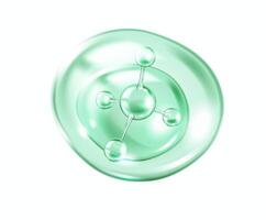 Collagen molecules essential for skin elasticity realistic illustration. Innovative skincare products 3d object on white background vector