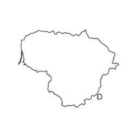 Lithuania Map Symbol Icon vector