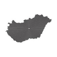 Hungary Map Icon Element Symbol Design vector
