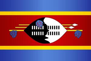 National Flag of the Kingdom of Eswatini vector