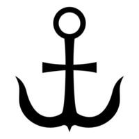 Cross anchor Crusher-Yagir icon black color illustration image flat style vector