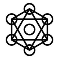 Metatron cube Sacred geometry vector