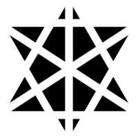 Metatron cube Sacred geometry color black vector