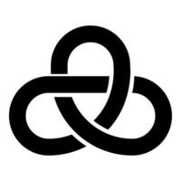 Gordian knot Sacred geometry symbol icon black color illustration image flat style vector