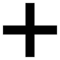 Greek Cross Crux quadrata christian crosses icon black color illustration image flat style vector