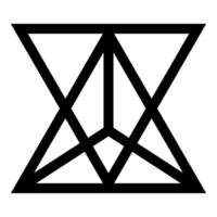 Star tetrahedron Sacred geometry icon black vector