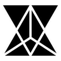 Star tetrahedron Sacred geometry icon color black vector