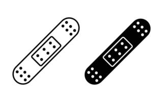 Wound sticker, medical bandage icon. bandage icon design template simple and clean. Band Aid icon. Medical patch line icon set. vector