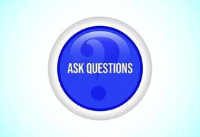 Ask questions button, Suitable for mobile app, and website vector