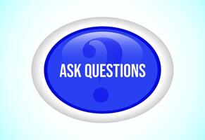 Ask questions button vector