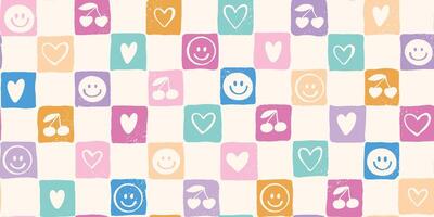 Groovy seamless pattern for wallpaper, prints, digital paper, textile, wrapping paper, backgrounds, etc. EPS 10 vector