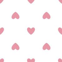 Seamless Pattern with Pink Heart Pixel. Cute Game heart pixel style. illustration on a white background. vector