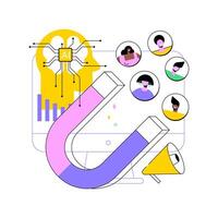 AI-Driven Customer Engagement Analytics abstract concept illustration. vector