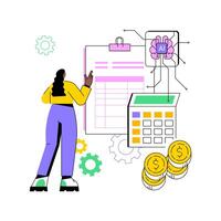 AI-Optimized Quote and Proposal Management abstract concept illustration. vector