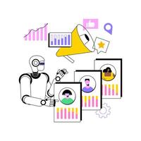 AI-Driven Account-Based Marketing abstract concept illustration. vector