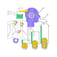 AI-Supported Sales Territory Planning abstract concept illustration. vector