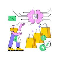 AI-Driven Upselling and Cross-Selling abstract concept illustration. vector