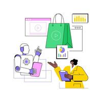 AI-Driven Product Demos abstract concept illustration. vector