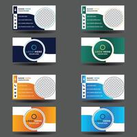 Set of Creative Modern Professional Business Card Template ,Minimalist Double-Sided Design vector