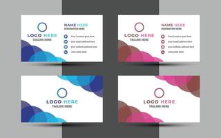 Unique Corporate Business Card Design Modern Minimal Style for Entrepreneurs and Companies Easy to Edit Files vector