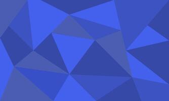 An abstract composition of blue triangular facets forming a low-poly design vector