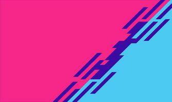 Dynamic diagonal blocks in pink and blue tone create a bold energic composition vector