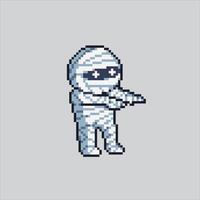 Pixel art illustration Egypt Mummy. Pixelated Pyramid Mummy. Egypt Pyramid Mummy Icon pixelated for the pixel art game and icon for website and game. old school retro. vector