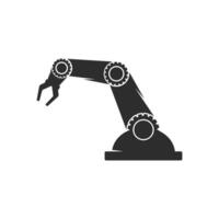 Robot arm flat simple icon illustration. vector