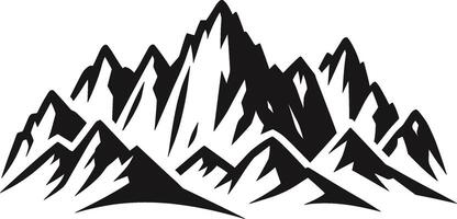 Minimalist Mountain Range Silhouette vector