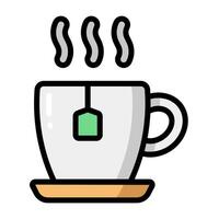 Simple Tea colorful icon. The icon can be used for websites, print templates, presentation templates, illustrations, etc vector