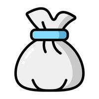 Simple Trash Bag colorful icon. The icon can be used for websites, print templates, presentation templates, illustrations, etc vector