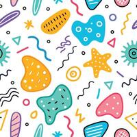 seamless pattern with shapes and shapes vector