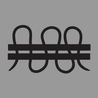 flat icon graphic of rising and falling line musical notes vector