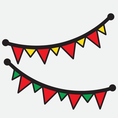 carnival garland colorful decorative flags