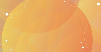 abstract yellow background combination of thin line circles vector