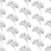 simple bouquet of lilies. Seamless pattern. vector